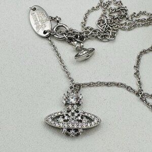 Vivienne Westwood Diamond Snowflake Orb Necklace Authentic